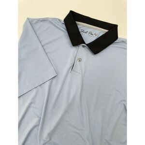 Short Par 4 By Greyson‎ Men's Light Blue Short Sleeve Golf Shirt Polo Size Large